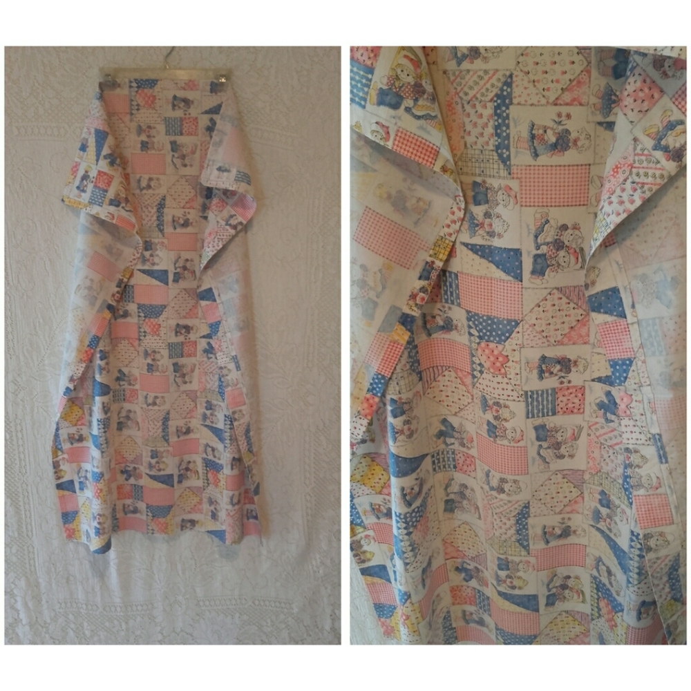 Vintage rag doll curtain